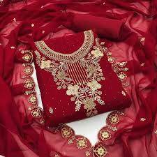 Exclusive Embodary Three-Piece Salwar Kameez for Women - Stylish Dress